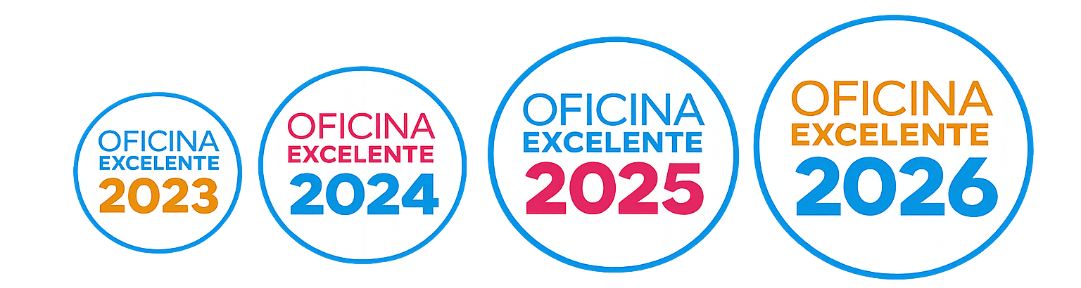 Sello Oficina Excelente 2023, 2024, 2025 y 2026